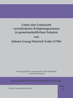 cover image of Ueber den Unterricht verschiedener Religionsgenossen in gemeinschaftlichen Schulen